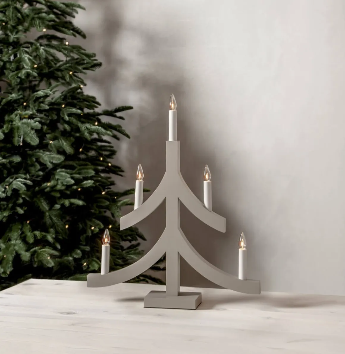 PAGOD Ljusstake 5L 47,5cm Beige