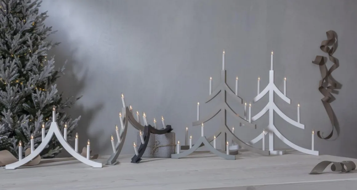 PAGOD Ljusstake 7L 79cm Elefantgrå