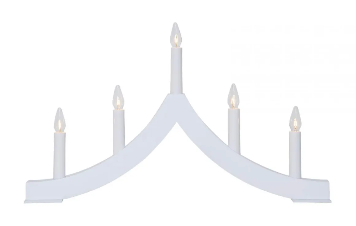 PAGOD Ljusstake 5L 27cm Vit