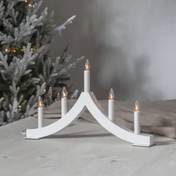 PAGOD Ljusstake 5L 27cm Vit