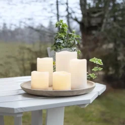 PAUL LED-Blockljus Fjärrkontroll 5-set Elfenben IP44