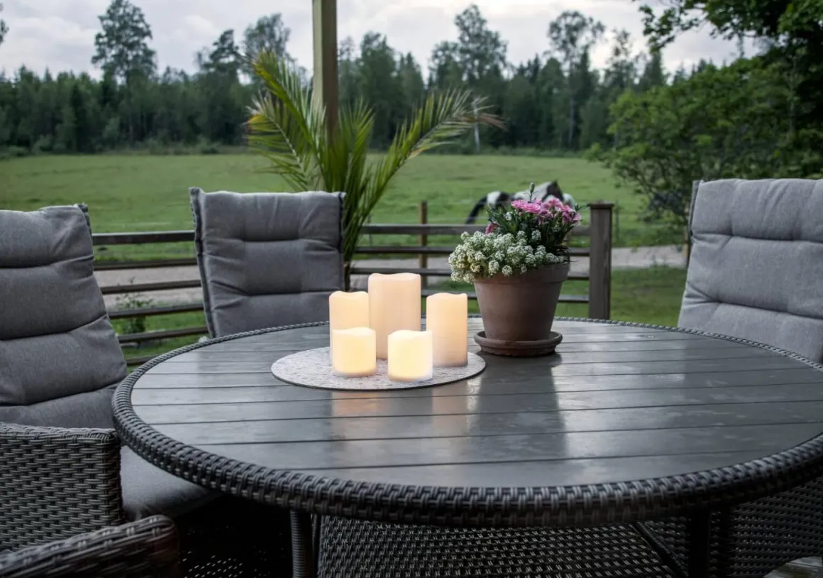 PAUL LED-Blockljus Fjärrkontroll 5-set Elfenben IP44