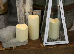 PAUL LED-Blockljus Sensor 23cm LED Beige