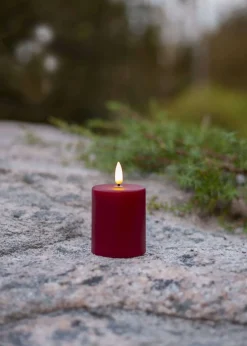 Paula Flamme LED Ljus Röd 10 cm Skymningsrelä