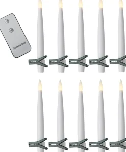 PAULINA LED-Antikljus 15,5cm Vit