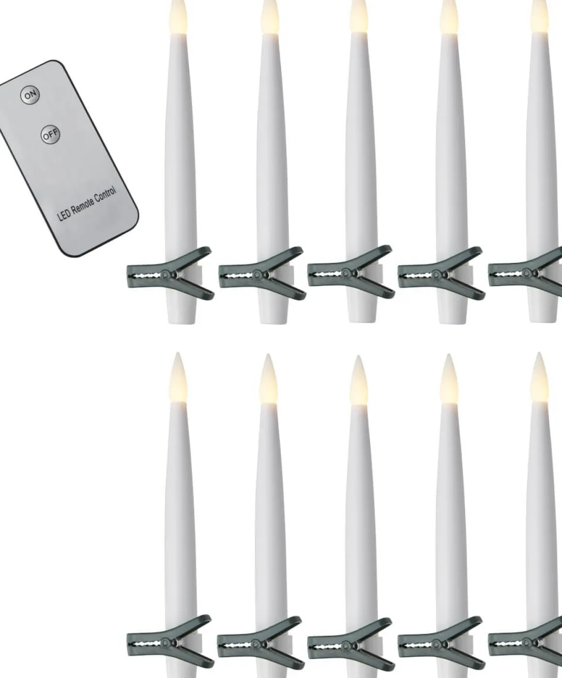 PAULINA LED-Antikljus 15,5cm Vit