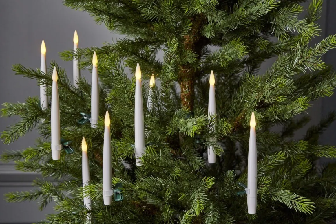 PAULINA LED-Antikljus 15,5cm Vit