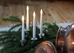 PAULINA LED-Antikljus 4-pack 15,5cm Vit