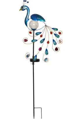 PEACOCK Solcellsdekoration 80cm Flerfärgad IP44