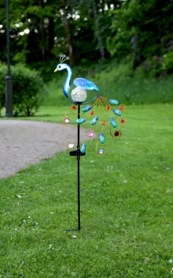 PEACOCK Solcellsdekoration 80cm Flerfärgad IP44