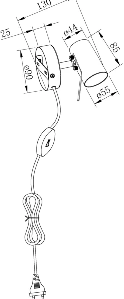 PILOT Väggspot 14,5cm Vit