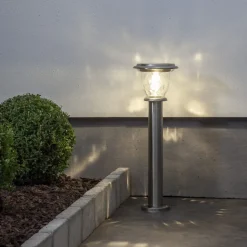 PIREUS Solcells-pollare 61cm Rostfritt Stål IP44