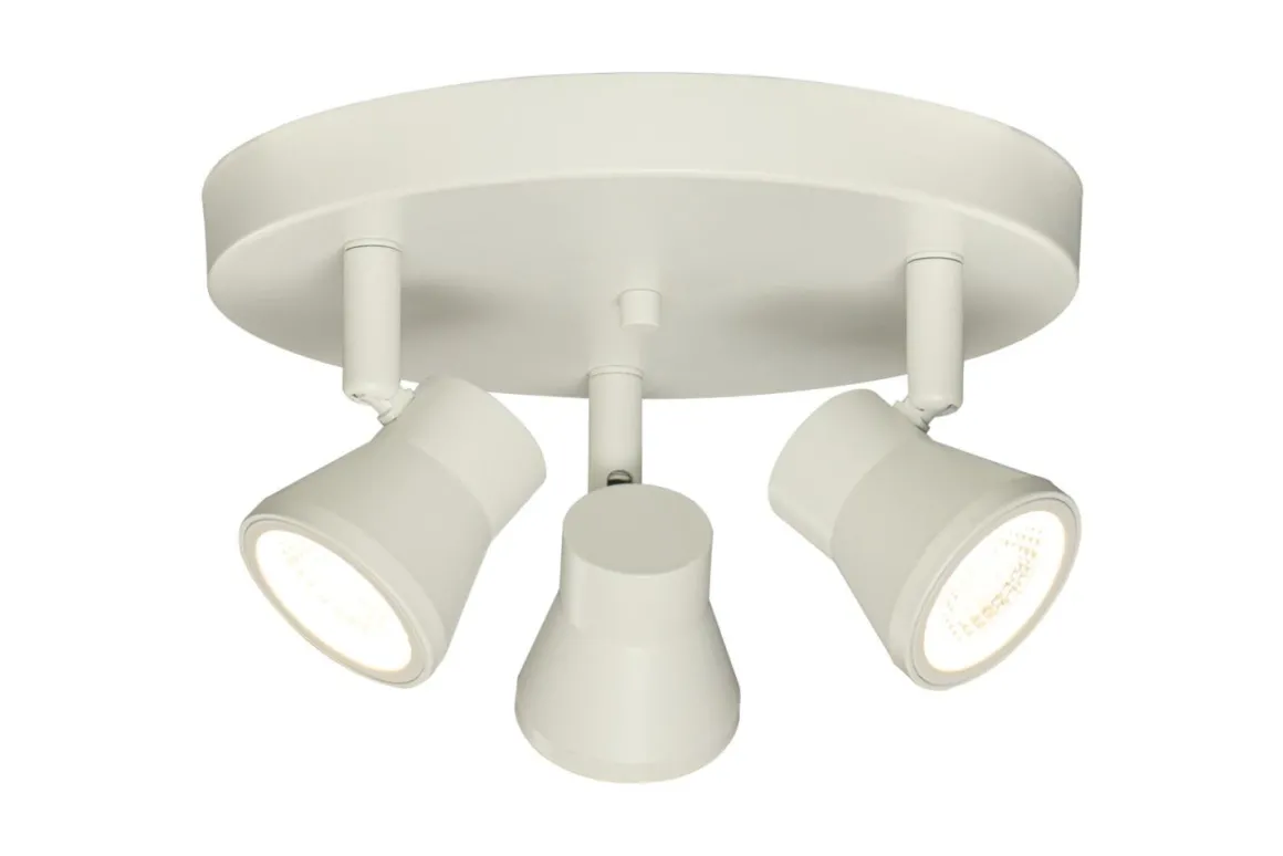 PLUTO Takspot Rund 3L Dimbar 20cm Vit