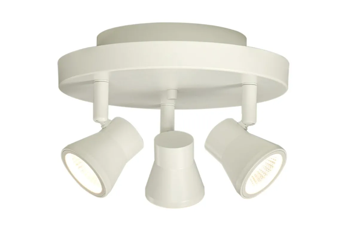 PLUTO Takspot Rund 3L Dimbar 20cm Vit