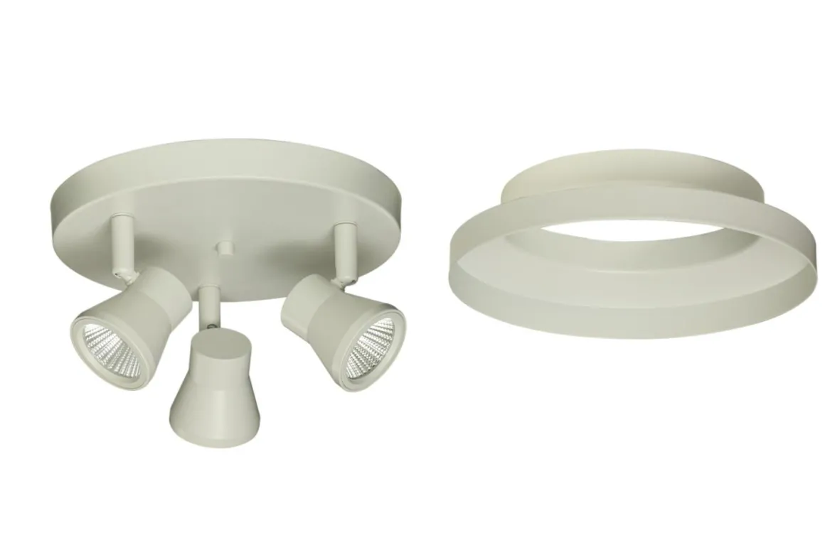 PLUTO Takspot Rund 3L Dimbar 20cm Vit