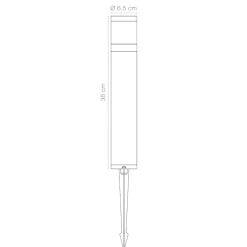POLLY Pollare 38cm 12V Antracitgrå IP65