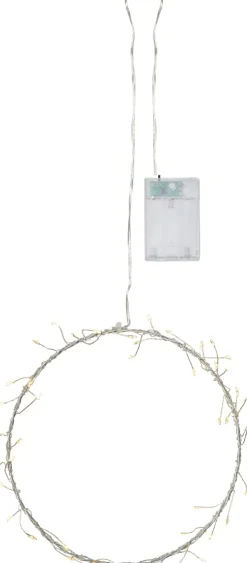 POPPY Hängande dekoration Batteri 20cm Silver