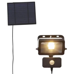POWERSPOT Solcells-spotlight 15cm Svart Varmvit IP44