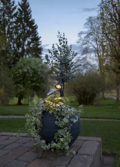 POWERSPOT Solcells-spotlight 34cm Svart Varmvit IP44