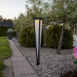 PYRAMIS Solcells-pollare 61cm Svart