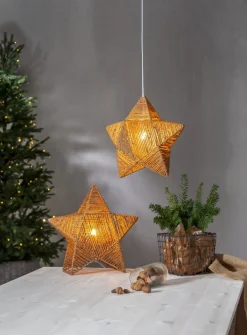 RAPPE Stjärna på fot 43cm Brun