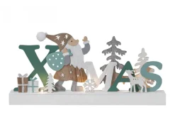 REINBEK Batteriljusstake Tomte 15cm Vit