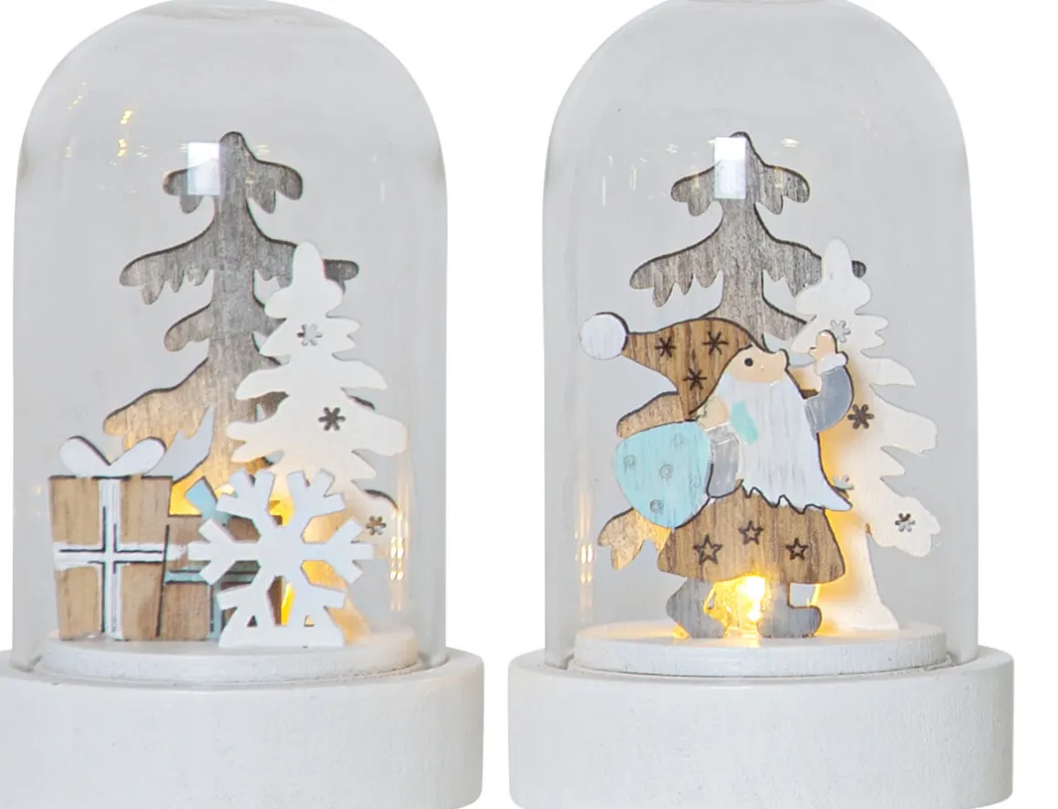 REINBEK Bordsdekoration 2-Pack Batteri 9cm Vit