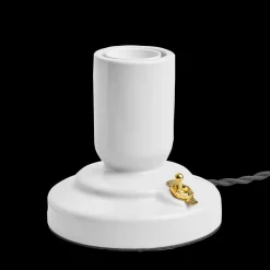 RETRO Lampfot E27 12cm Vit