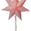 ROMANTIC Stjärna på fot 55cm Rosa