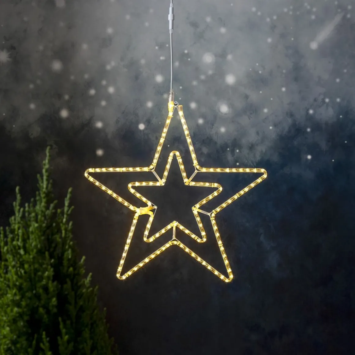 ROPEART Stjärna Siluett 71cm Vit