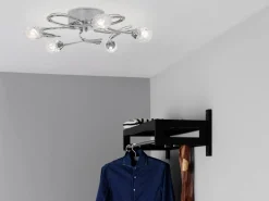 ROSE Plafond 53cm Krom/Frostat glas