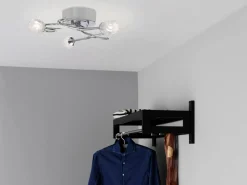 ROSE Plafond 51cm Krom/Frostat glas