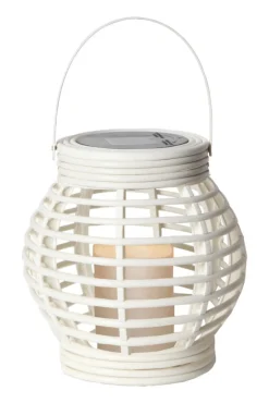 ROTANG Solcells-Lykta 16cm Vit