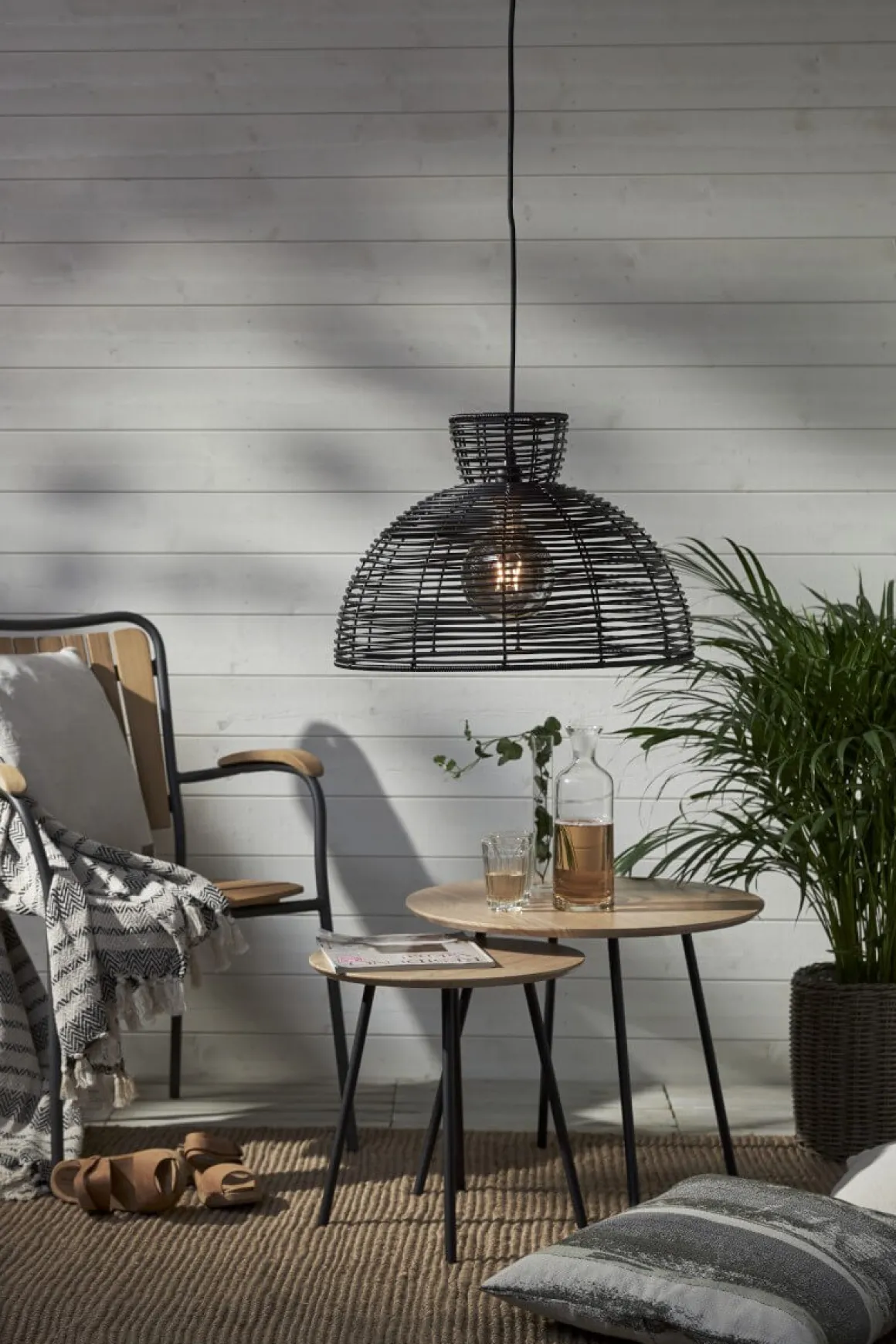 RUNDE Lampskärm 47cm Svart