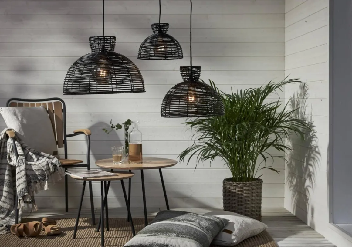 RUNDE Lampskärm 47cm Svart