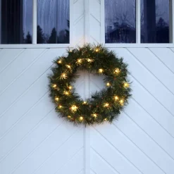 RUSSIAN PINE Krans 50cm 30LED IP44 Grön