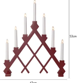 Rut Ljusstake 53cm Röd