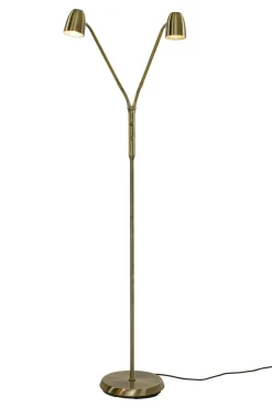 SANDNES Golvlampa dubbel 140cm Antik