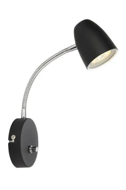 SANDNES Vägglampa 24cm Svart/Krom