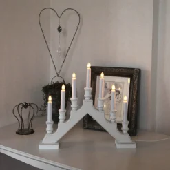 SARA Träljusstake 43cm Vit