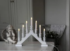 SARA Träljusstake 43cm Vit