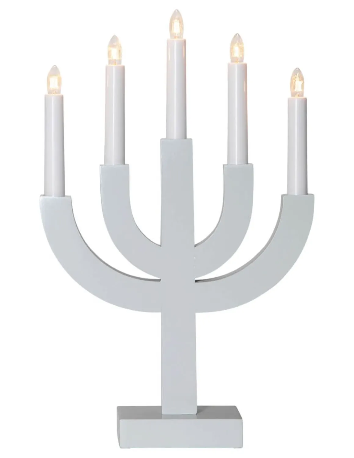 SELMA Träljusstake 25cm Grå