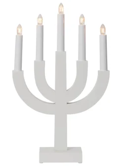 SELMA Träljusstake 25cm Vit