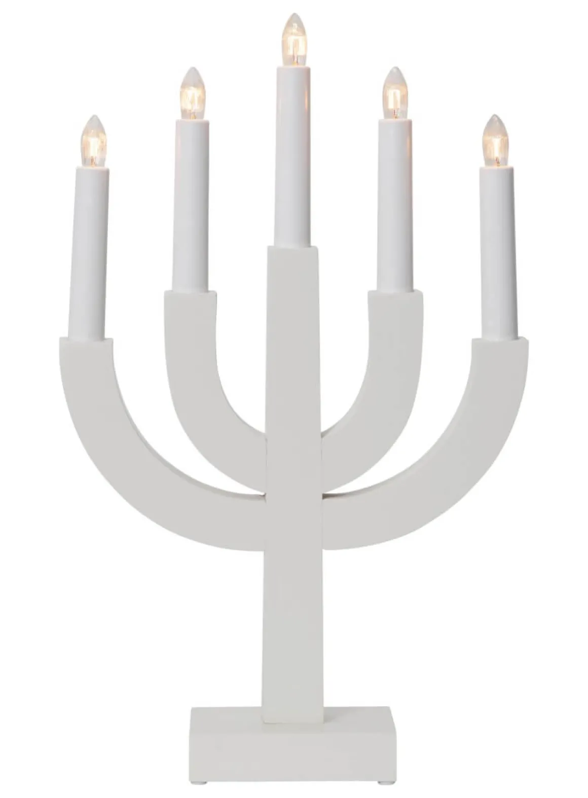 SELMA Träljusstake 25cm Vit