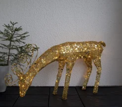 SEQUINI REN Utedekoration 55cm 96LED IP44 Guld