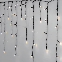 SERIE LED Istappsslinga Crispy Ice White 480L 11,9m Svart