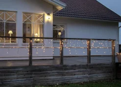 SERIE LED Istappsslinga Crispy Ice White 480L 11,9m Svart