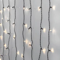 SERIE LED Ljusgardin Crispy Ice White 120L 200cm Svart