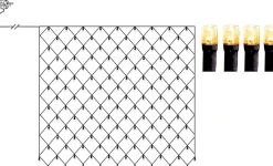 SERIE LED Ljusnät 160LED 2m Extra varmvit IP44