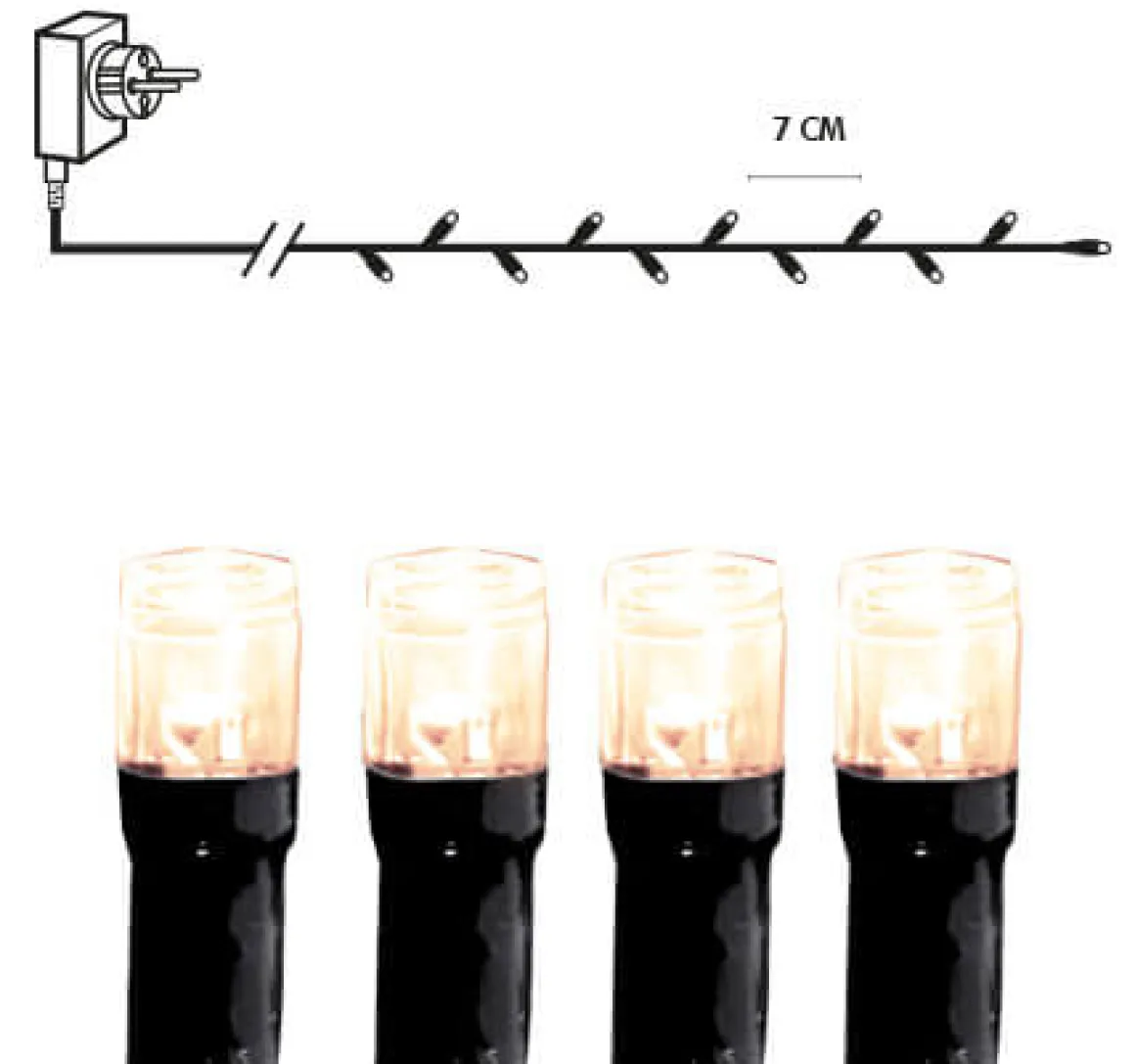 SERIE LED Ljusslinga Crispy Ice White 360L 25,2m Svart